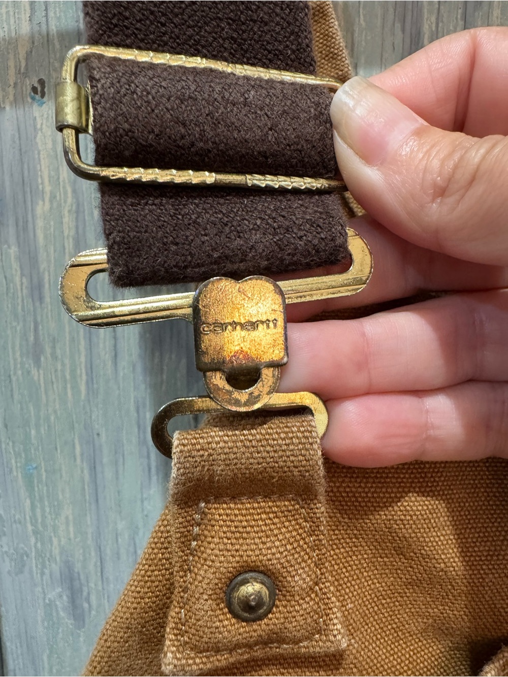 Carhartt Brown Canvas Duck Overalls - Picture 4 of 8